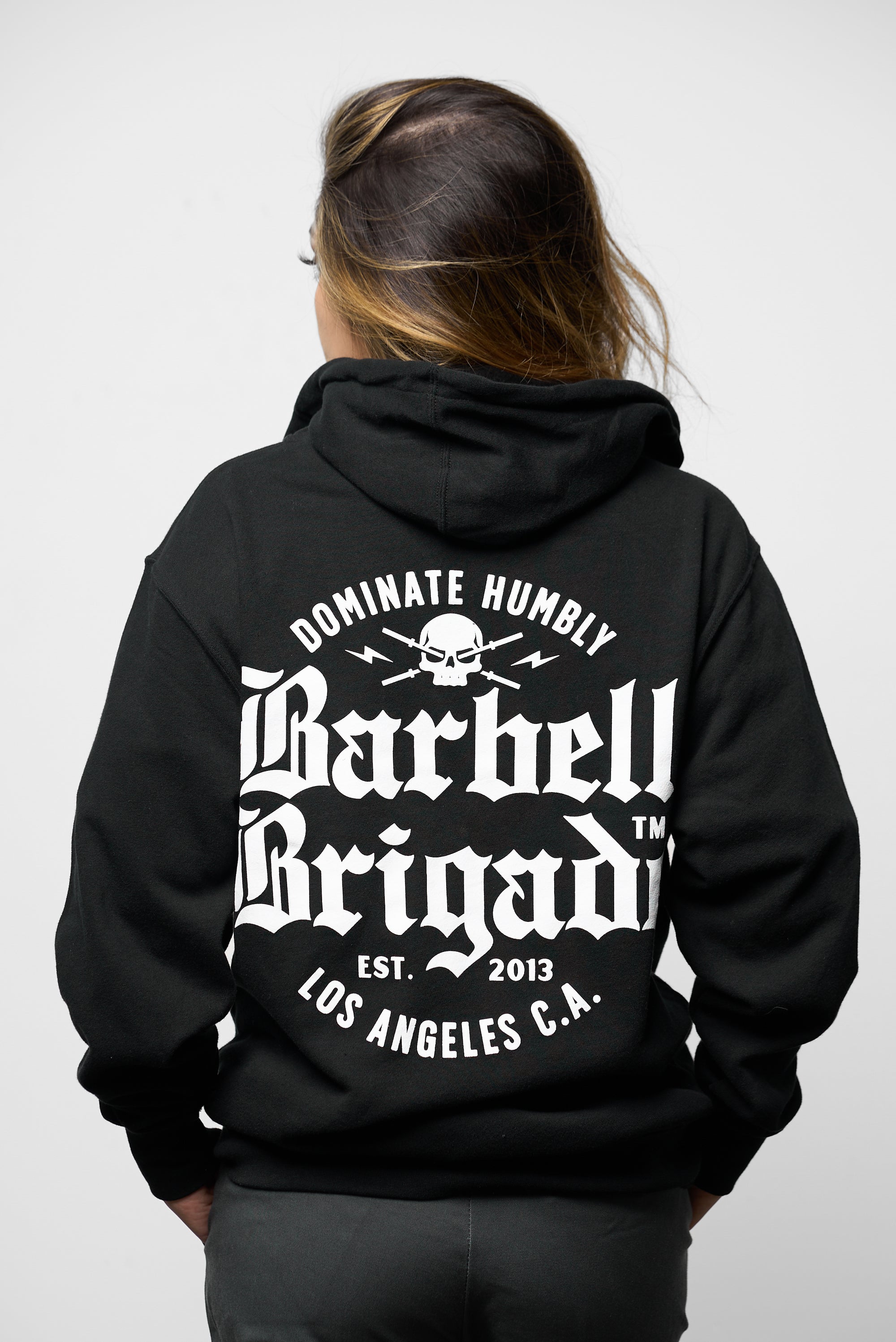 Old English - Zip Hoodie (Black) - Barbell Brigade